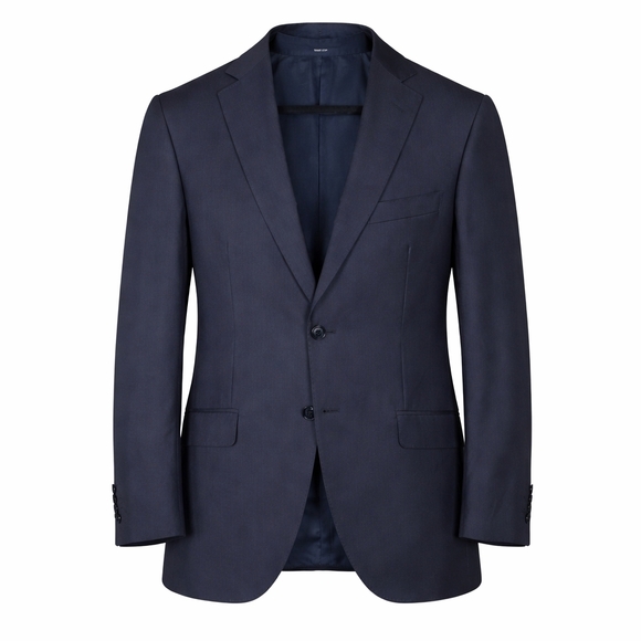 Ermenegildo Zegna Wool Blazer Jacket 46L Navy Stripe Double Vented Preppy Office